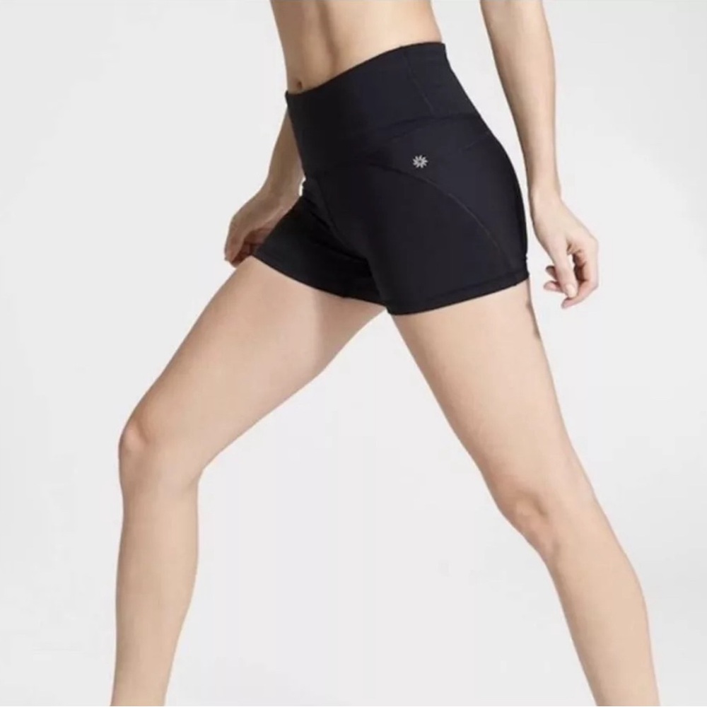 Athleta Stealth Shortie Sculptek High-Rise Athletic Workout Shorts in Black